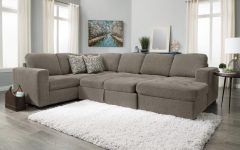 15 Best Collection of Hugo Chenille Upholstered Storage Sectional Futon Sofas