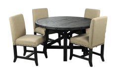 20 Best Collection of Jaxon Grey 5 Piece Round Extension Dining Sets With Upholstered Chairs