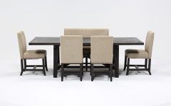20 Collection of Jaxon 6 Piece Rectangle Dining Sets With Bench & Uph Chairs