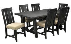 The Best Craftsman 7 Piece Rectangular Extension Dining Sets With Arm & Uph Side Chairs