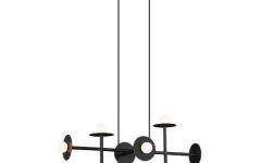 15 Best Collection of Midnight Black Five-Light Linear Chandeliers