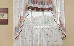 25 Best Collection of Floral Lace Rod Pocket Kitchen Curtain Valance and Tiers Sets