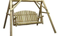 25 Inspirations 3-Person Natural Cedar Wood Outdoor Swings