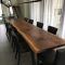 Walnut Finish Live Edge Wood Contemporary Dining Tables