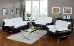 2024 Popular Black and White Leather Sofas