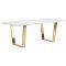 Dining Tables With Brushed Gold Stainless Finish