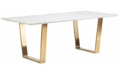 25 Best Collection of Dining Tables With Brushed Gold Stainless Finish