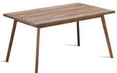 2024 Best of Mid Century Rectangular Top Dining Tables With Wood Legs