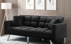 Top 15 of 2 Seater Black Velvet Sofa Beds