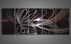 20 Collection of Abstract Metal Wall Art Panels