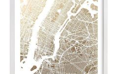 2024 Popular New York City Map Wall Art