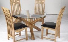  Best 20+ of Round Glass Dining Tables With Oak Legs