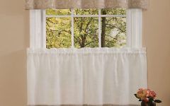 2024 Best of Oakwood Linen Style Decorative Curtain Tier Sets