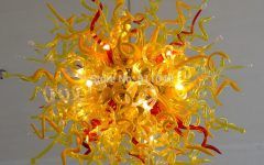 15 Ideas of Coloured Glass Chandelier