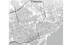 2024 Latest Toronto Map Wall Art