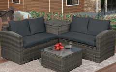  Best 15+ of 4-Piece Gray Outdoor Patio Seating Sets