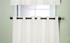 The 25 Best Collection of Modern Subtle Texture Solid White Kitchen Curtain Parts With Grommets Tier and Valance Options