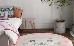 15 Collection of Pink Whimsy Kids Round Rugs