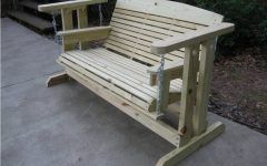 25 Collection of Hardwood Porch Glider Benches