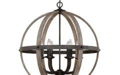 15 Collection of Rustic Black 28-Inch Four-Light Chandeliers