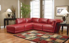 2024 Latest Red Leather Couches for Living Room