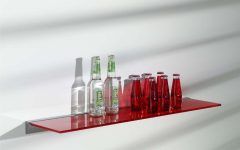 15 Collection of Coloured Glass Shelves