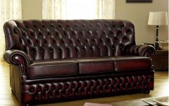 2024 Latest Dark Red Leather Couches