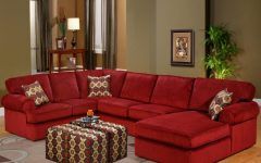 10 Ideas of Red Leather Sectionals With Chaise
