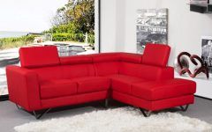 10 Best Collection of Red Leather Sectional Couches