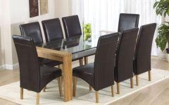 2024 Popular Glass Dining Tables and Leather Chairs