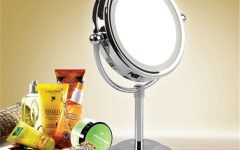 Single-Sided Chrome Makeup Stand Mirrors