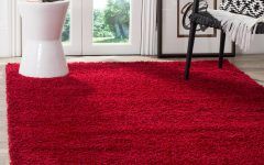 15 The Best Red Solid Shag Rugs
