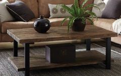 2024 Latest Carbon Loft Lawrence Metal and Reclaimed Wood Coffee Tables