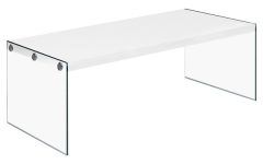 25 Best Collection of Glossy White Hollow-Core Tempered Glass Cocktail Tables