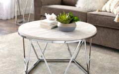 25 Best Ideas Silver Orchid Henderson Faux Stone Silvertone Round Coffee Tables