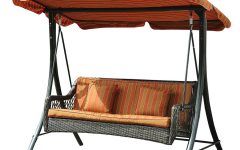 Wicker Glider Outdoor Porch Swings With Stand