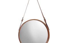 15 Best Brown Leather Round Wall Mirrors