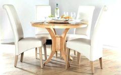 Solid Wood Circular Dining Tables White