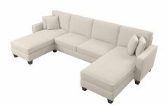 The Best 130" Stockton Sectional Couches With Double Chaise Lounge Herringbone Fabric