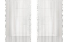  Best 25+ of Tassels Applique Sheer Rod Pocket Top Curtain Panel Pairs