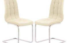 20 Collection of Cream Faux Leather Dining Chairs