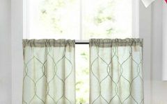 Top 25 of Semi-Sheer Rod Pocket Kitchen Curtain Valance and Tiers Sets