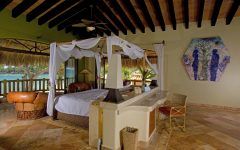 Tropical Villa Bedroom With Canopy Bed
