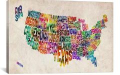 20 The Best Usa Map Wall Art