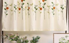 2024 Latest Embroidered Ladybugs Window Curtain Pieces