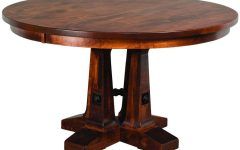 Top 15 of Gaspard Extendable Maple Solid Wood Pedestal Dining Tables
