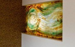 20 Collection of Abstract Fused Glass Wall Art