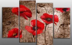 20 The Best Red Poppy Canvas Wall Art