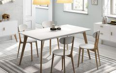 20 Inspirations Dining Tables With White Legs and Wooden Top