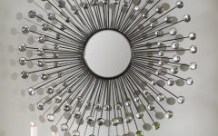 2024 Best of Estrela Modern Sunburst Metal Wall Mirrors